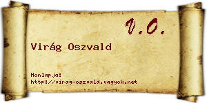 Virág Oszvald névjegykártya