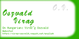 oszvald virag business card